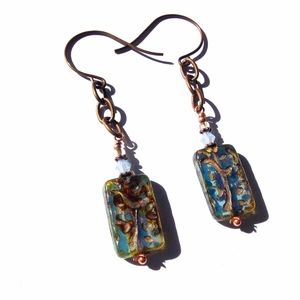 Boho Festival Earrings Rustic Gypsy Handmade Jewel